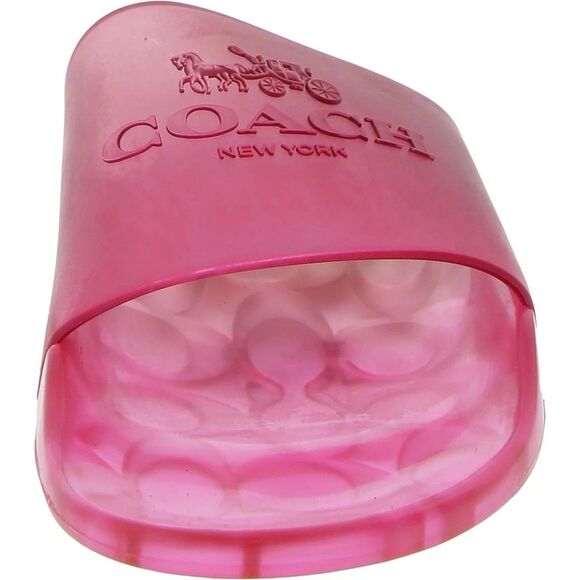 Coach C3068 Ulyssa Women's Rubber Pink Slide Sandals Size 7 - Picture 8 of 9